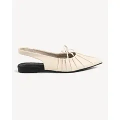 SEVEN SEVEN - Baletas Plisadas De Aire Ligero Para Mujer Blanco