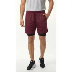 BELIFE - Pantaloneta deportiva blanca con ciclista para hombre