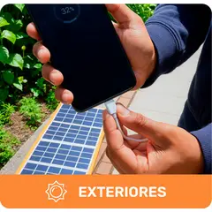 KRONO - Cargador Celular Solar Portátil 15W Plegable 2 Puertos USB