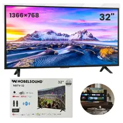 NOBELSOUND - Televisor de 32 Pulgadas Android 14 Con Wifi Y Bluetooth Smart TV