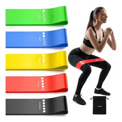 GENERICO - Bandas de Resistencia Renoj 5 Piezas Yoga Pilates Glúteos Portátiles