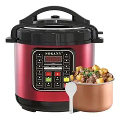SOKANY - Olla A Presión Eléctrica Multifuncional Acero Inoxidable-5l