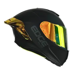 EDGE HELMETS - Casco EDGE Integral Shanghai Metalizado Dorado Cer DOT I ECE