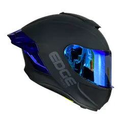 EDGE HELMETS - Casco EDGE Integral Shanghai Metalizado Azul Cert DOT I ECE