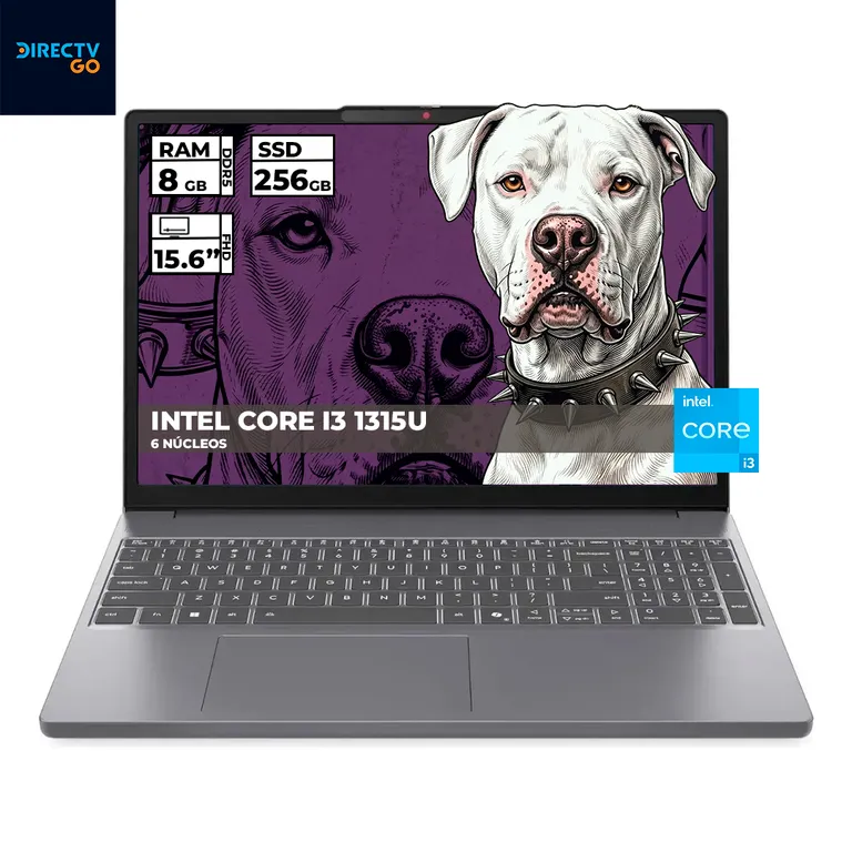 PORTÁTIL IDEAPAD SLIM 3 15IRU8 INTEL CORE I3-1315U 8GB RAM 256GB SSD 15.6" FHD + DIRECTV GO