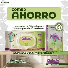 GENERICO - Pañitos Húmedos Biodegradables Bebe PAHUBI combo ahorro