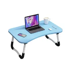 INNOVA - Mesa Plegable Laptop Multiusos Escritorio Portátil Ergonómico Azul