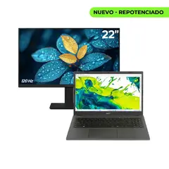 ACER - PORTÁTIL AG15-71P-57KN INTEL CORE I5 13420H - RAM 16GB - 1TB SSD - 15.6 FHD + MONITOR 22" 120HZ