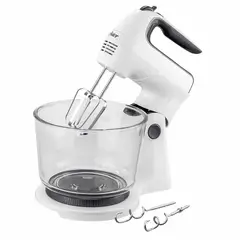 OSTER - Oster® Batidora de Mano y Pedestal, Tazón de Vidrio, de 6 Velocidades, Blanca, FPSTHS3611