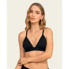 LEONISA - Bralette Liso + Encaje 091171