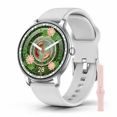 OLSEN - Reloj Inteligente Smartwatch Amoled Touch + 2 Correas - Blanco