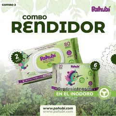 GENERICO - Pañitos Húmedos Biodegradables Bebe PAHUBI combo rendidor