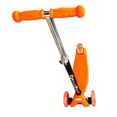 GENERICO - Scooter Infantil 3 Ruedas Rojo Sistema Lean To Steer Luces LED