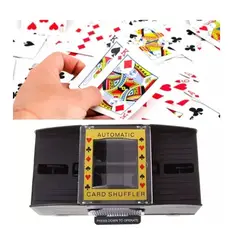 GENERICO - Barajador Automático de Cartas para Poker Blackjack Baraja 1 o 2 Mazos 4 Baterías AA