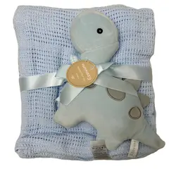 GENERICO - COBIJA MANTA COBERTOR PARA BEBE EN HILO 90CM70CM ANTIALERGICA