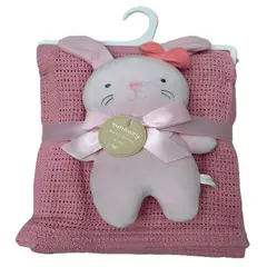 GENERICO - COBIJA MANTA COBERTOR PARA BEBE EN HILO 90CM70CM ANTIALERGICA