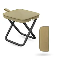 INNOVA - Silla Plegable De Camping Ultra-compacta Soporte Resistente 100kg Para Viajes Beige