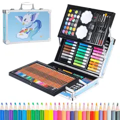 COLME TECHNOLOGY HOME - Set De Arte 145pcs Dibujo Profesional Niños Maletin Aluminio
