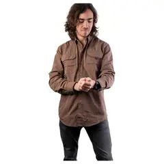 LEKAMP - Camisa Manga Larga XXL Cafe Avellana