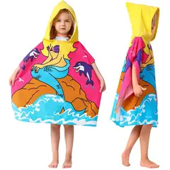 GENERICO - TOALLA INFANTIL PLAYERA CAPOTA DE 2 A 6 AÑOS