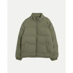 ATMOS - Chaqueta Acolchada Pu Cuello Alto Para Hombre Verde