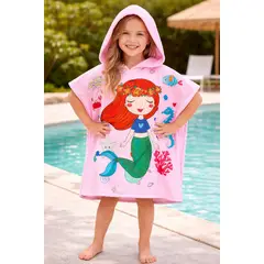 GENERICO - TOALLA INFANTIL PLAYERA CAPOTA DE 2 A 6 AÑOS