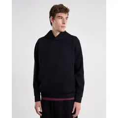 ATMOS - Buzo Hoodie Básico Plush Para Hombre Negro