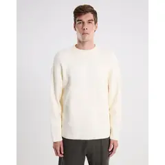 ATMOS - Saco Cuello Redondo Tejido Para Hombre Crema