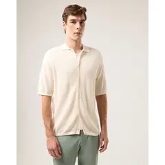 ATMOS - Polo Tejida Básica Para Hombre Crema