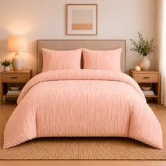 LILE - Juego de Duvet Jacquard Curuba Líneas + Sábana + Fundas