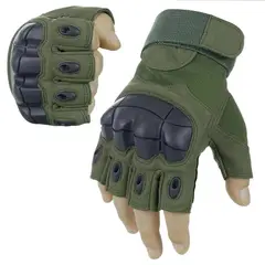 GENERICO - GUANTES MEDIO DEDOS TIPO MILITAR TACTICOS PARA MOTO, CICLISMO PAINTBALL O AIRSOFT
