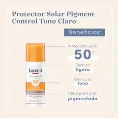 EUCERIN - Protector Solar Pigment Control tono Claro SPF50+