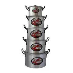 GENERICO - Bateria De Ollas Juego De Ollas 5 Piezas En Aluminio