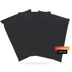 INNOVA - 100 Bolsas Zipper Esmeriladas 20*27 Cm Empaque Negro Para Personalizar