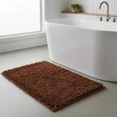 GENERICO - Tapete Alfombra Baño Ducha Antideslizante Peludo Pie De Cama