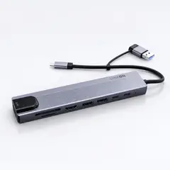 LINKON - Hub Usb Adaptador 8 en 2 USB y USB-C Macbook Windows