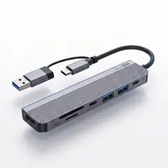 LINKON - Hub Usb Adaptador 7 en 2 USB y USB-C Macbook Windows