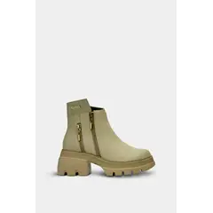 SANTORINI - BOTINES PARA MUJER ZOE CUERO BEIGE