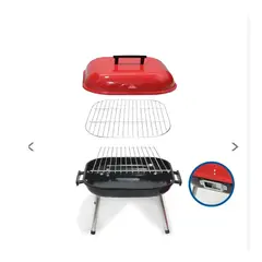 CHINA GLAZE - Asador De Carbon Barbecue Home Element Rojo Portatil
