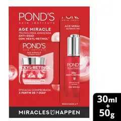 PONDS - Kit Crema + Serum Facial Age Miracle X 80G