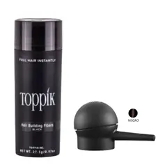 TOPPIK - Fibras Capilares Negro + Aplicador Cobertura Instantánea Calvicie