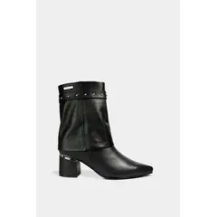 SANTORINI - BOTINES PARA MUJER LUX CUERO NEGRO