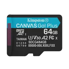 KINGSTON - Memoria micro SD Canvas Go Plus 64 Gb 200Mb/s con adaptador