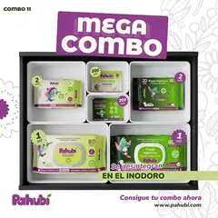 MEGA - Papel Higiénico Húmedo Biodegradables PAHUBI combo