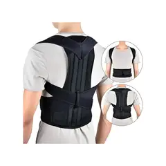 GENERICO - Corrector de Postura Ajustable Posture Doctor Negro Unisex Talla M