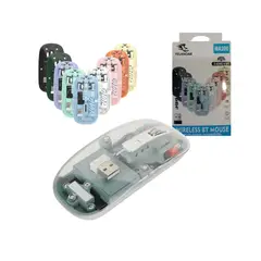 TECNOHOGAR JS - Mouse Inalámbrico Transparente Dpi Ajustable Sensor Óptico