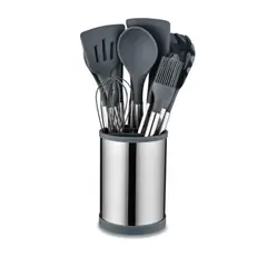 TECNOHOGAR JS - Utensilios De Cocina Metálicos 12 Piezas