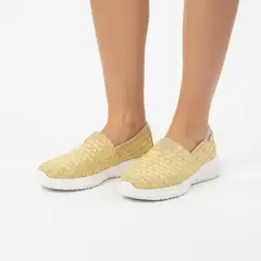 XIAN SHOES - Tenis ultraliviano rombo dorado E50