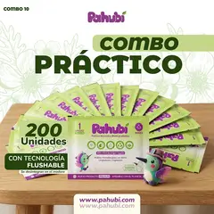 GENERICO - Pañitos Húmedos Biodegradables PAHUBI combo Práctico