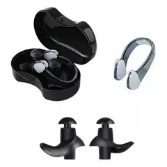 BOUN - Protectores Auditivos Natacion Tapones Oidos Clip Nariz Silicona Impermeables Agua Niños Adultos Estuche